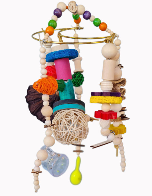 Small Feathered Forager Bird Toy - Moon