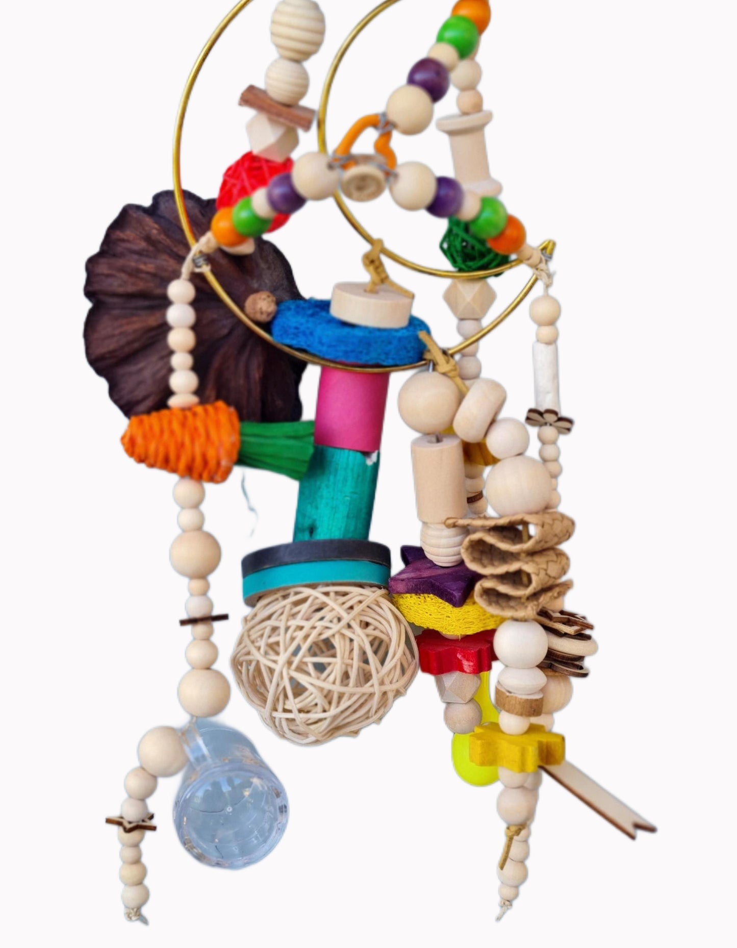 Small Feathered Forager Bird Toy - Moon